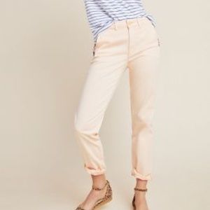 Relaxed Chino Trousers- peach